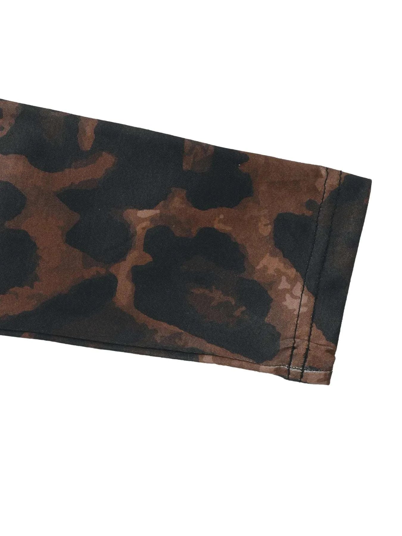 Leopard Round Neck Top and Skirt Set WESTCLOSET