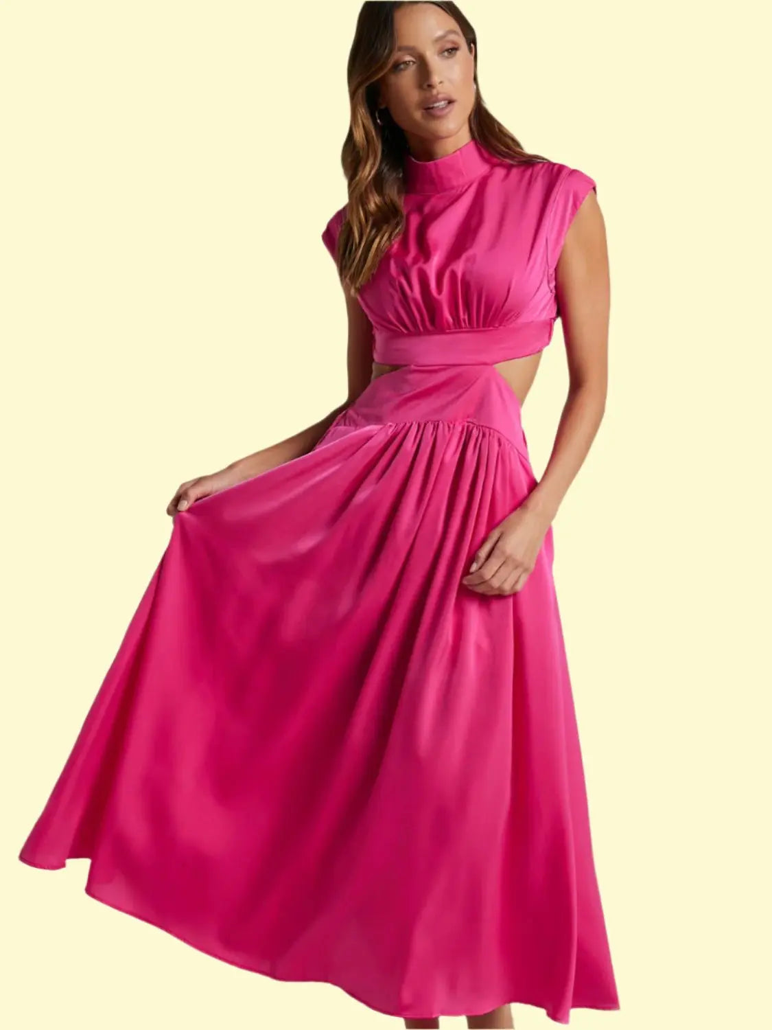 hot pink cutout maxi dress by West Closet