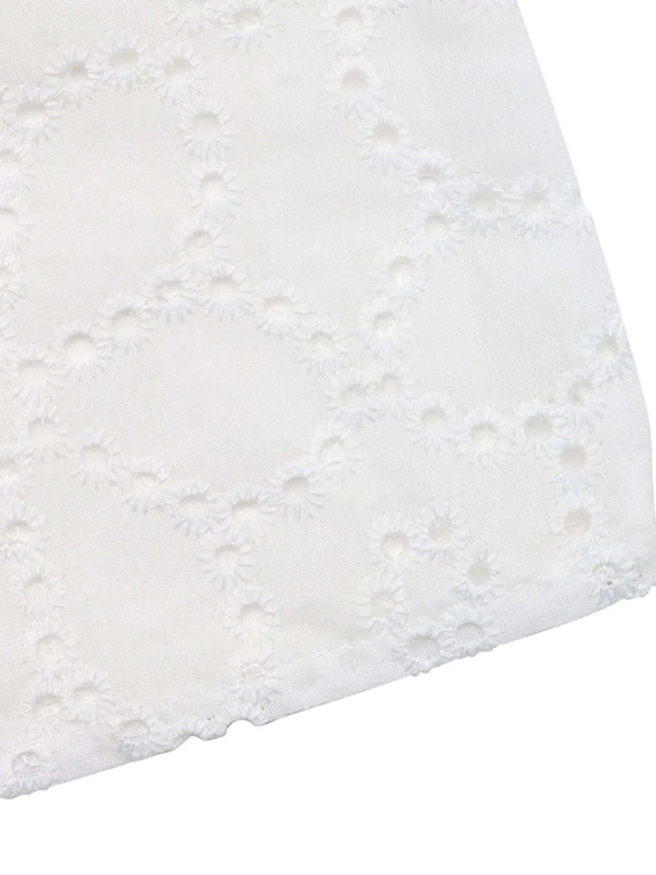 Eyelet Cutout Off-Shoulder Blouse WESTCLOSET