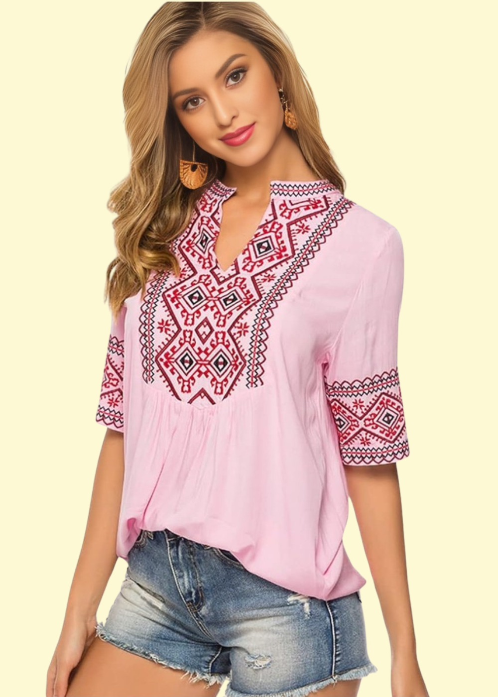 pink tunic top by West Closet