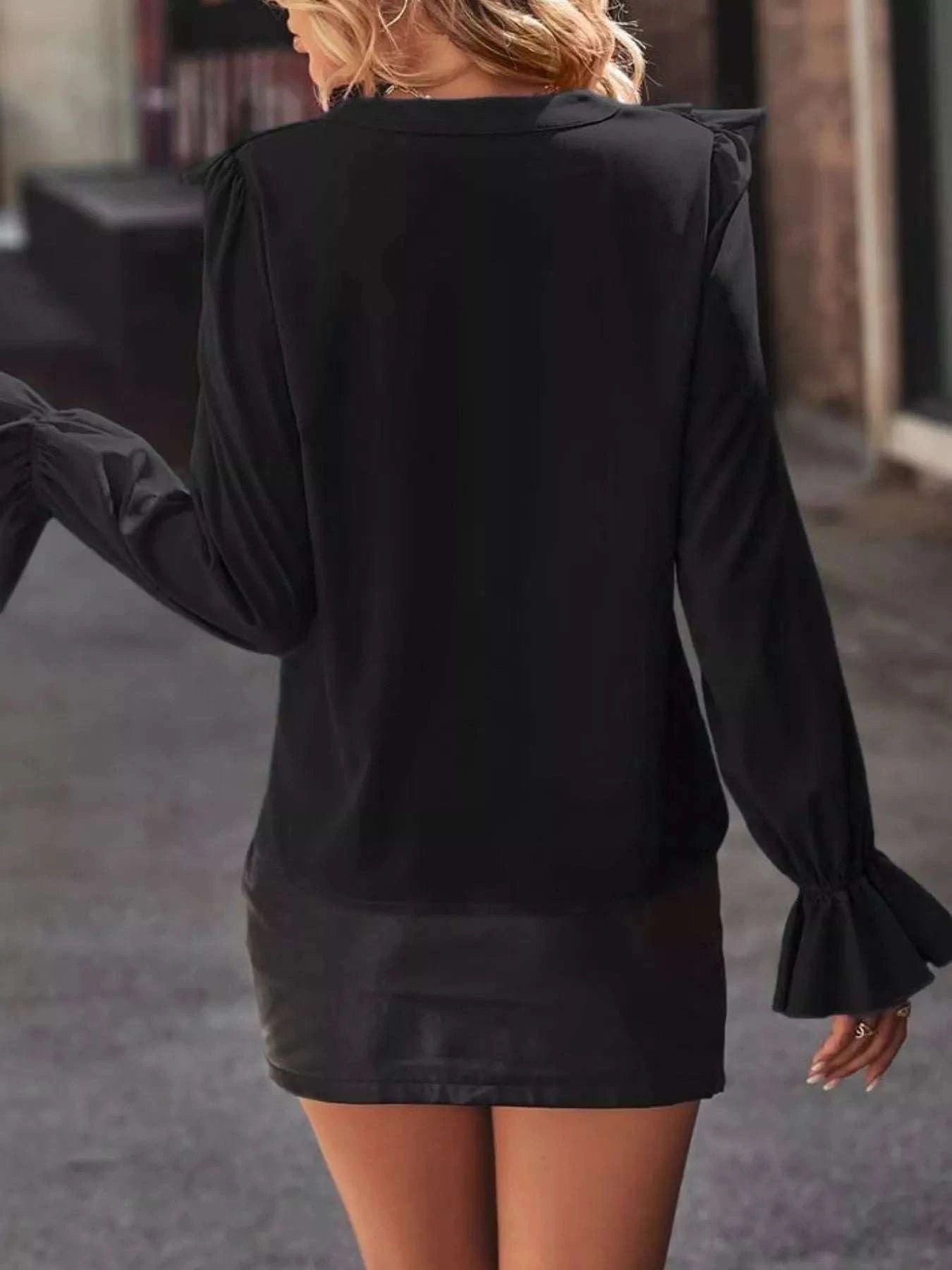 Ruffled Flounce Sleeve Blouse WESTCLOSET