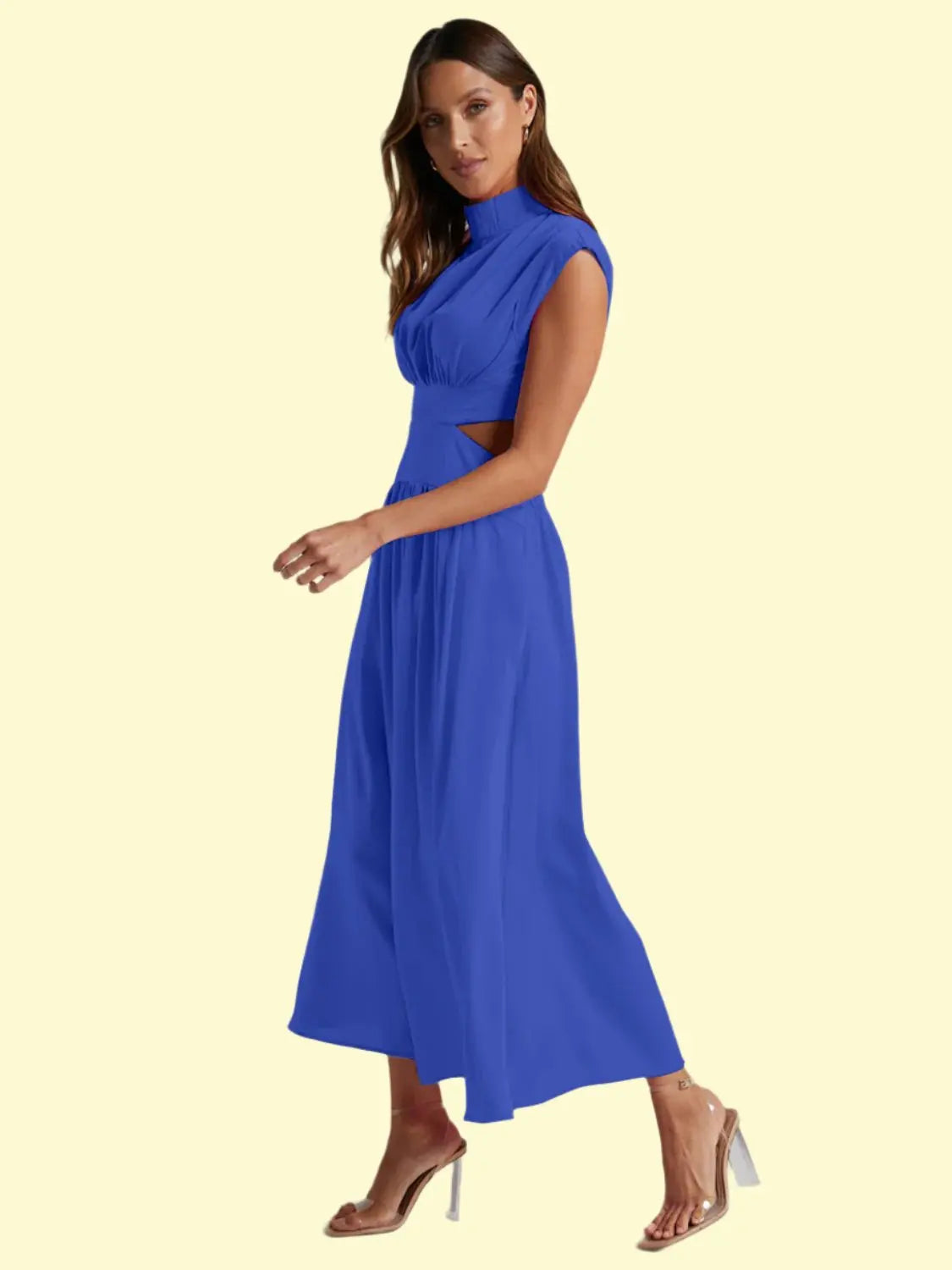 flirty royal blue maxi dress