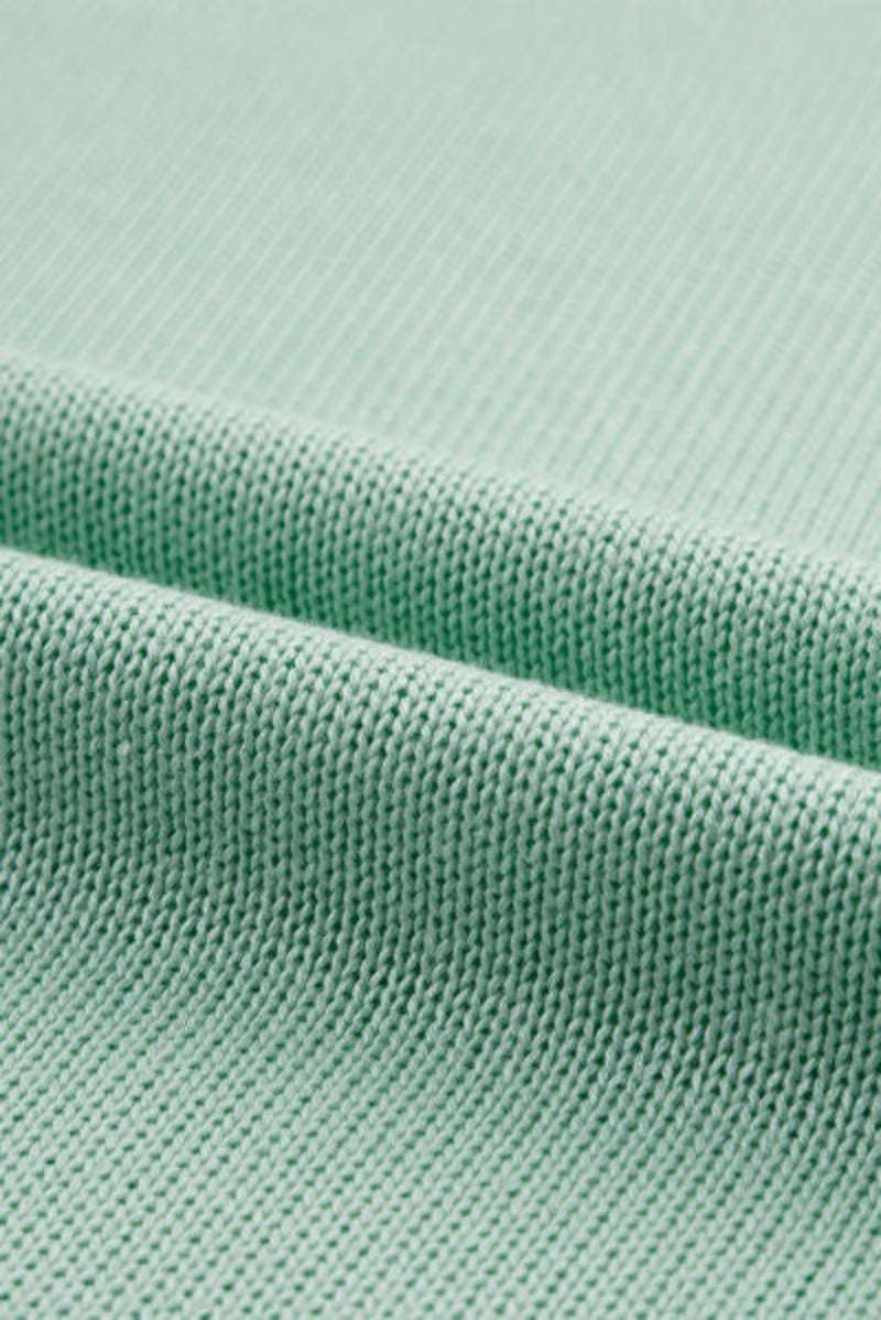 Gum leaf versatile knit short sleeve women’s top