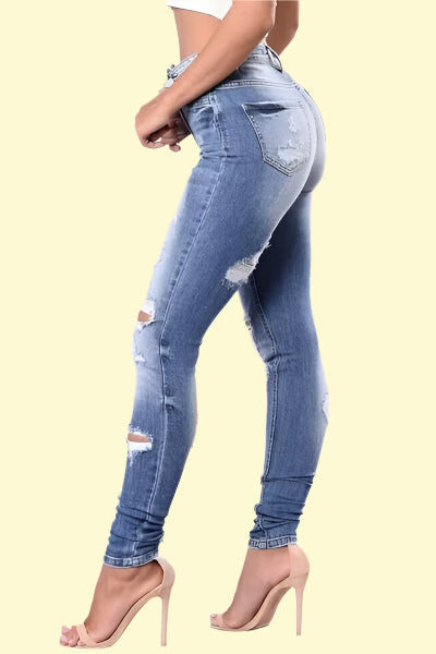 Light Denim Plus Size Skinny Jeans