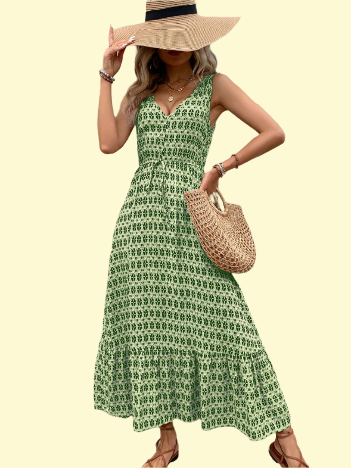 Lightweight and Airy Tie-Waist Dress