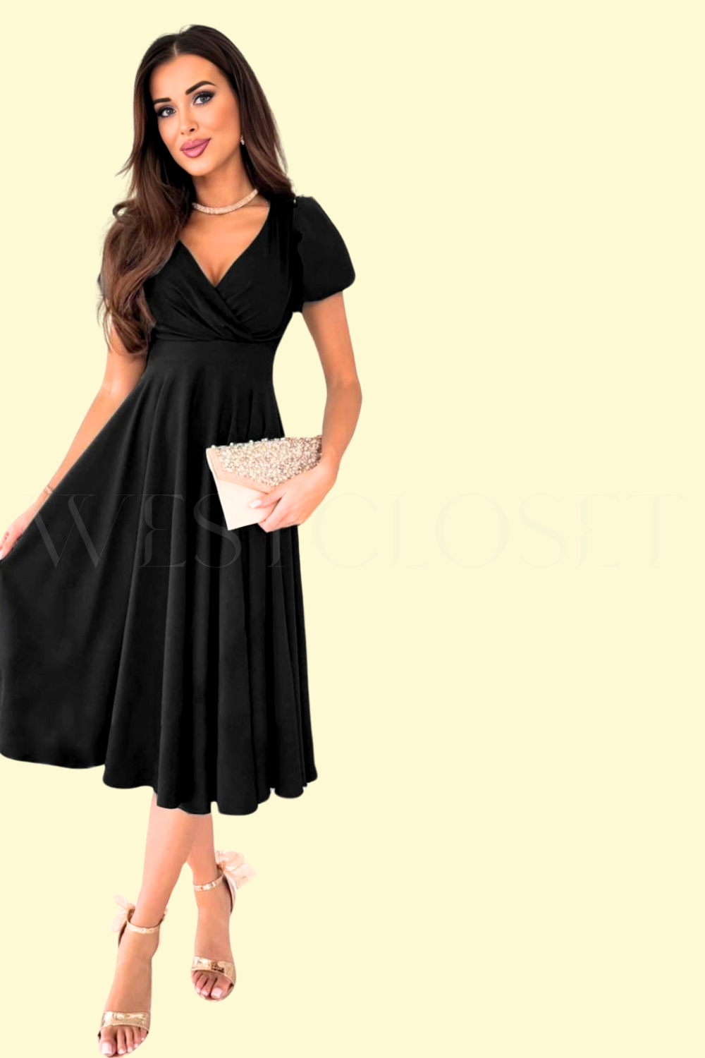 Midi Dress in Black