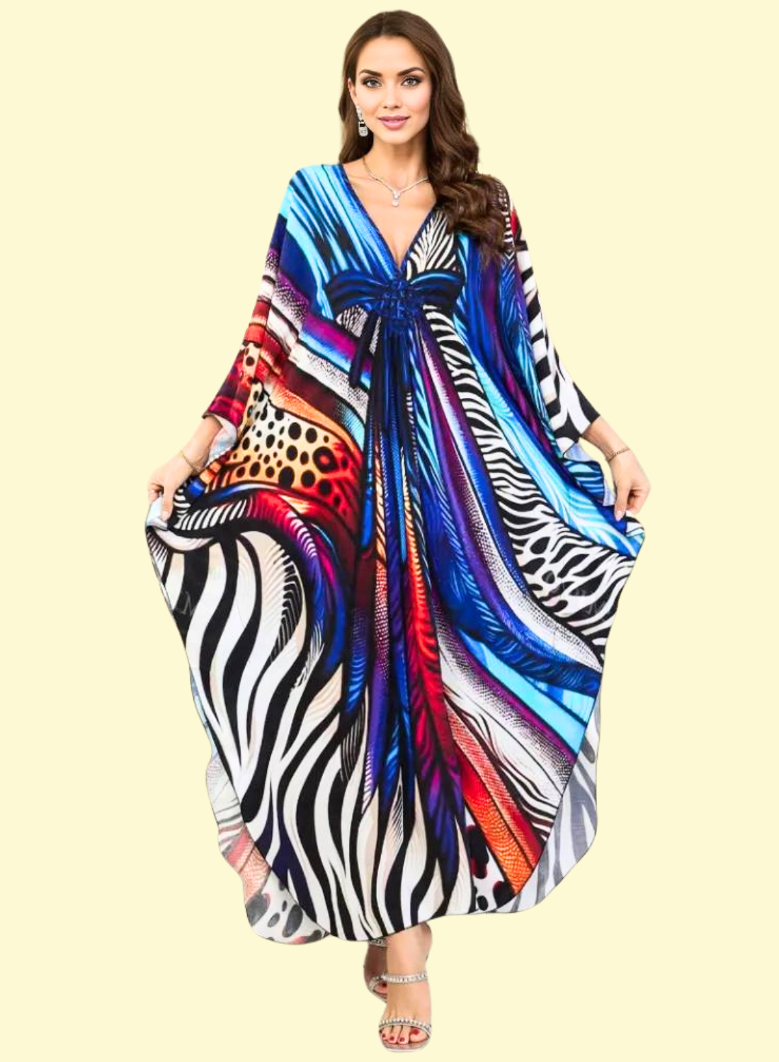 Multicolor Printed Kaftan for Women