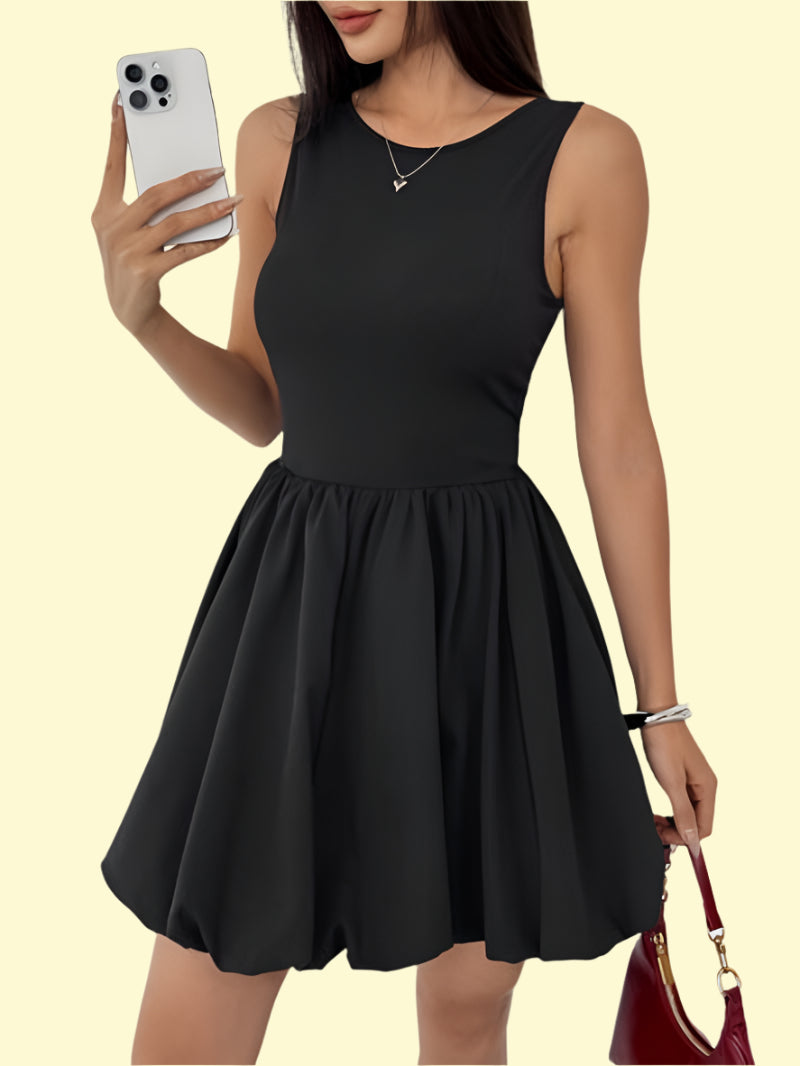 WestCloset Black Ruched Mini Dress