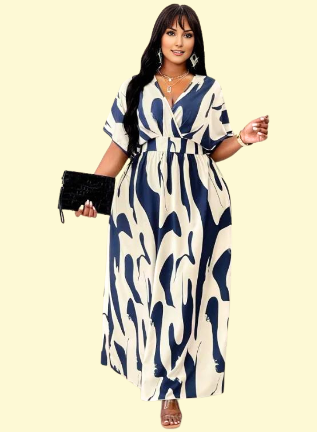 WestCloset Flowy Wrap Dress for Plus Size