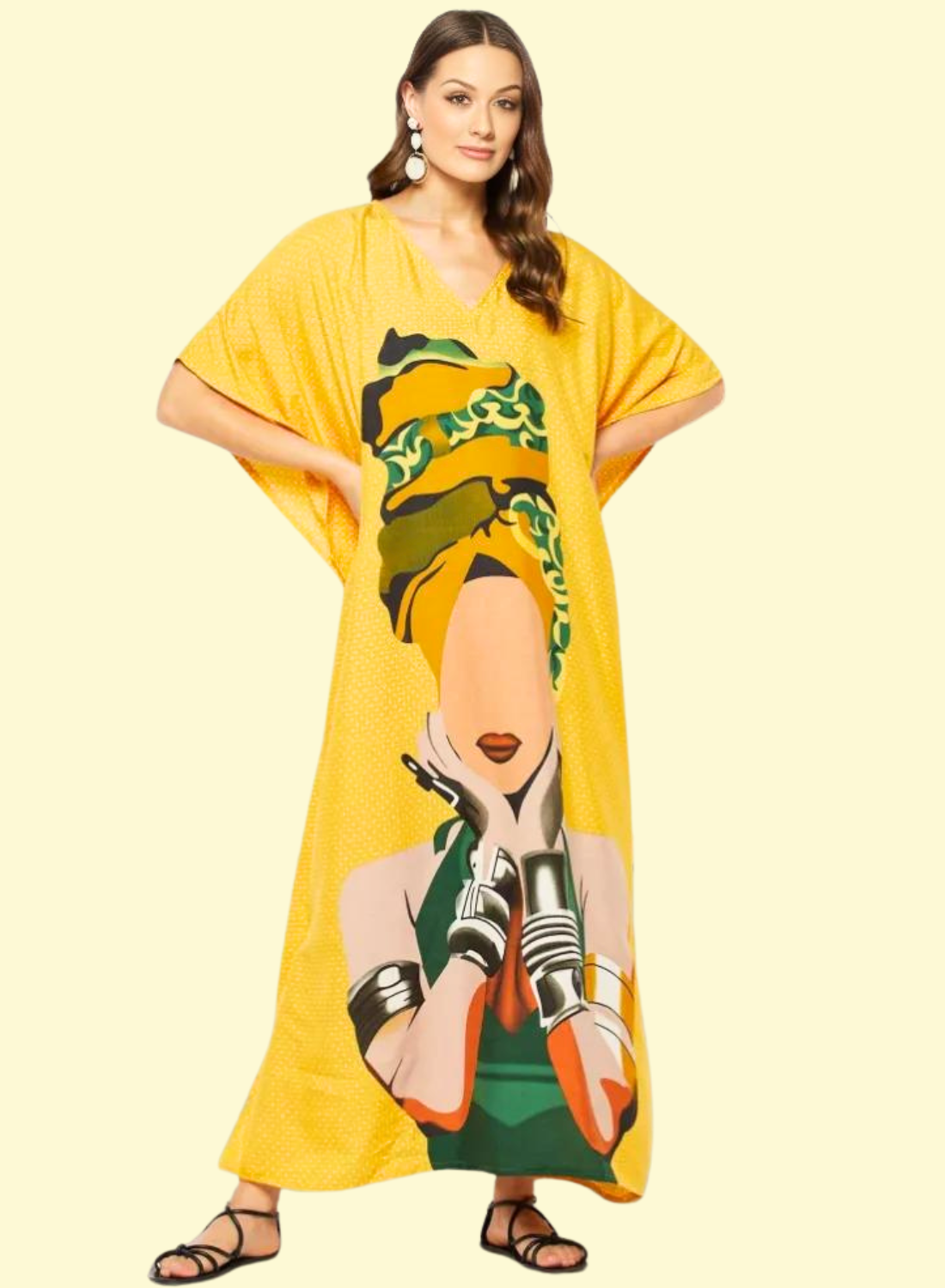 WestCloset Multicolor Maxi Kaftan Dress