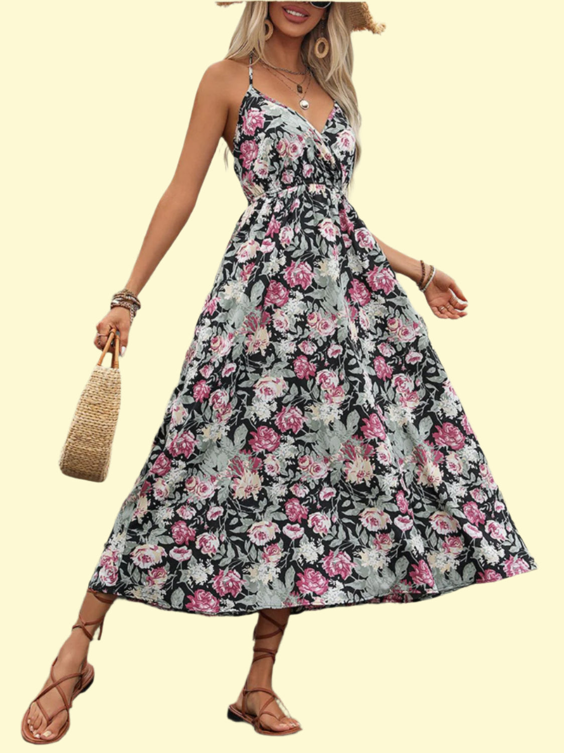 WestCloset Smocked Halter Neck Midi Dress – Bold & Playful Vibes –  WESTCLOSET