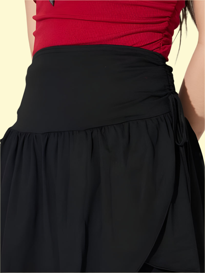 WestCloset flirty and fun side-tie mini skirt