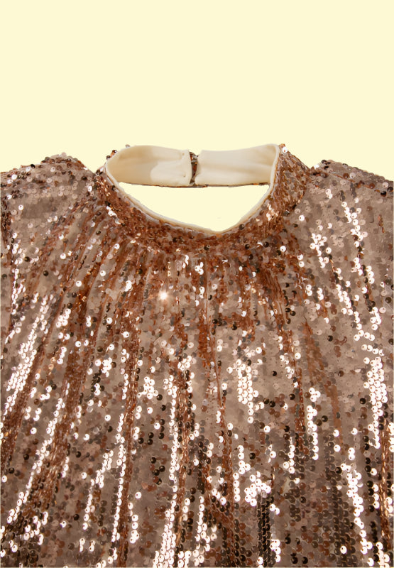 WestCloset gold sequin club dress for women