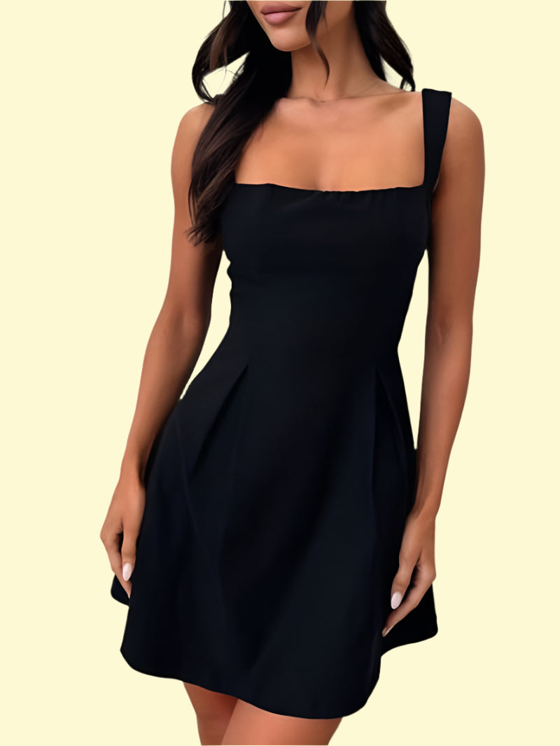 WestCloset sultry square neck evening mini dress