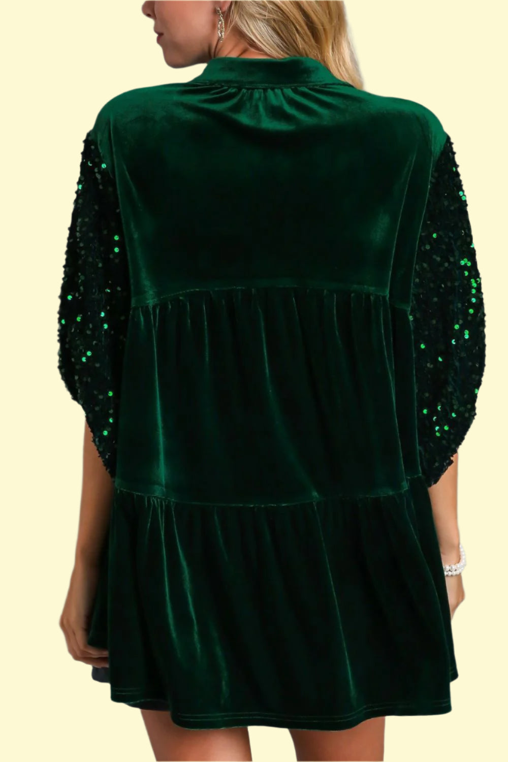 WestCloset tiered ruched button-up top