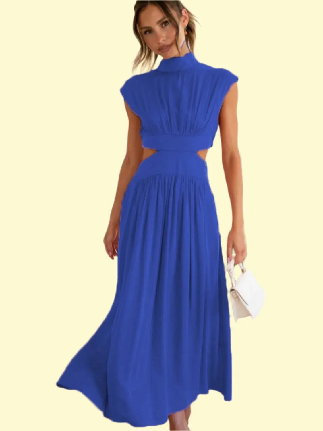 royal blue cutout maxi dress