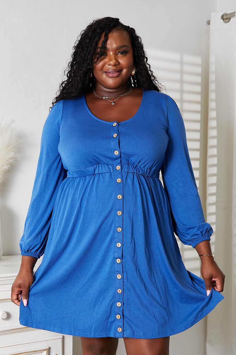 empire waist denim dress Empire Waist Denim Dress