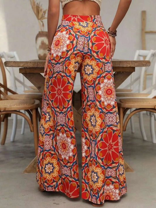 Printed Wide Leg Pants WESTCLOSET
