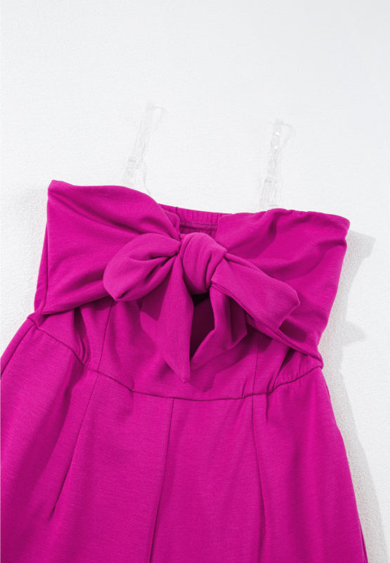 WestCloset Tied Tube Wide Leg Jumpsuit