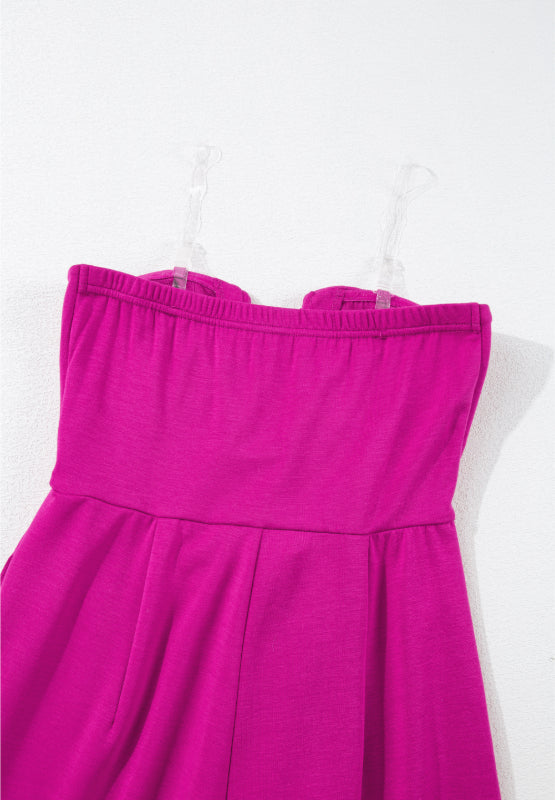 WestCloset Tied Tube Wide Leg Jumpsuit