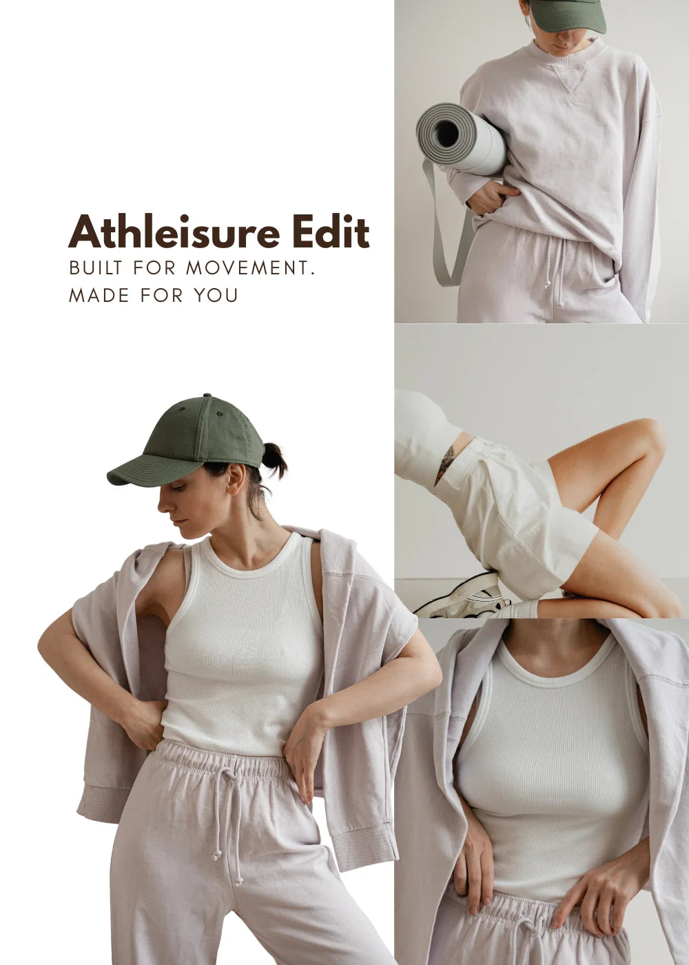 Stylish athleisure wear for women including gym outfits, activewear and comfortable workout sets