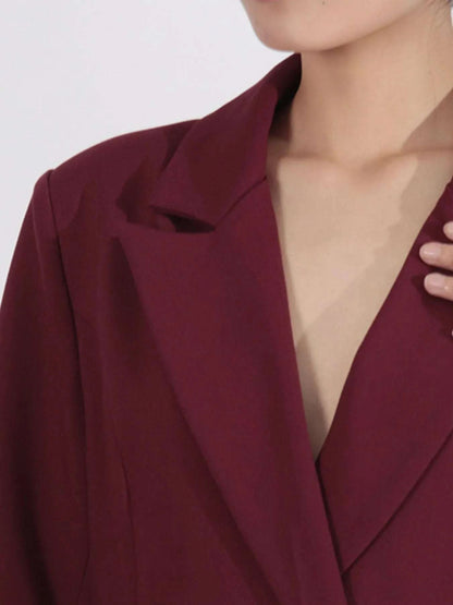 Ruffle Hem Double-Breasted Blazer Dress WESTCLOSET