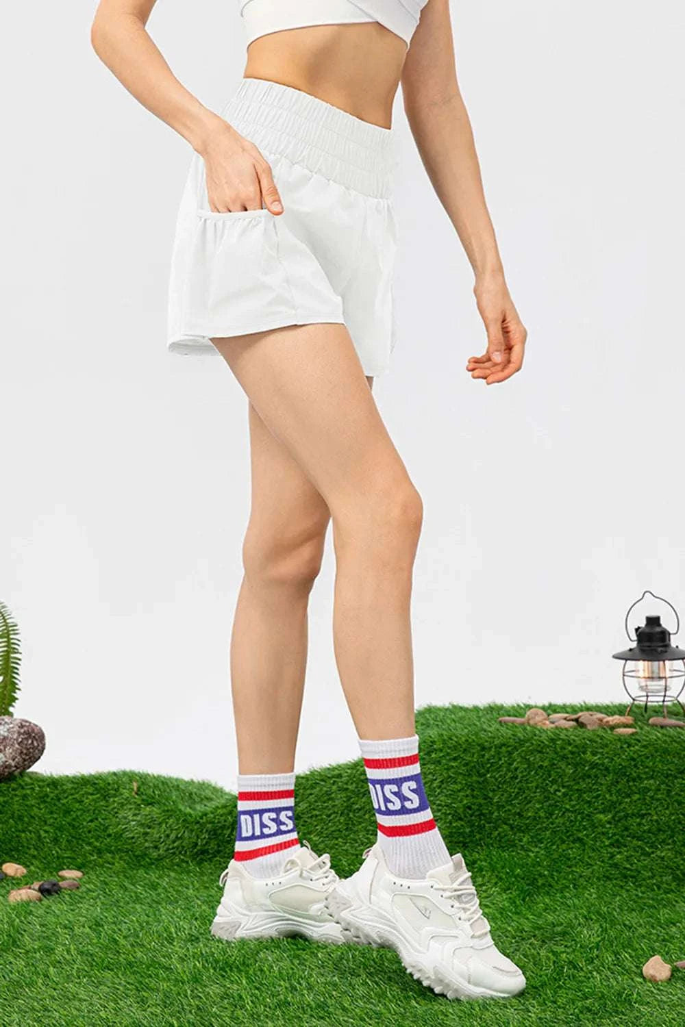 Elastic Waist Pocketed Active Shorts WESTCLOSET