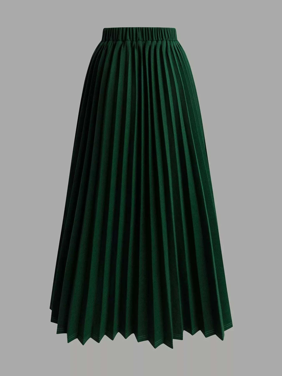 Two Tone Long Sleeve Top and Pleated Skirt Set WESTCLOSET