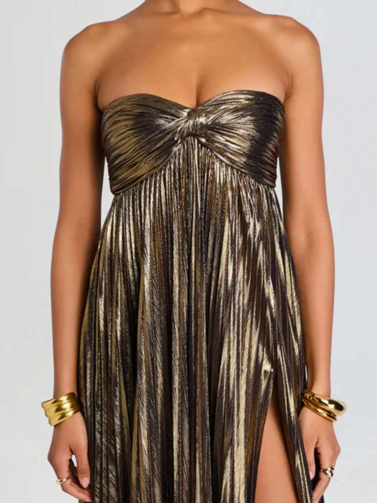 Split Sweetheart Neck Tube Maxi Dress WESTCLOSET