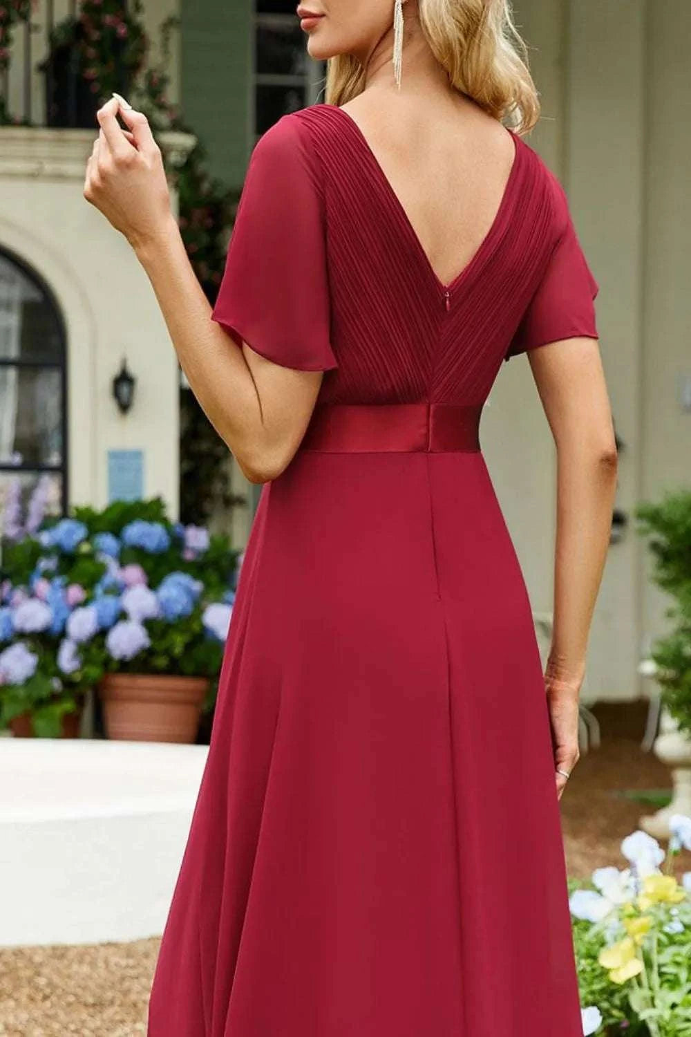 Surplice Flutter Sleeve Maxi Dress WESTCLOSET