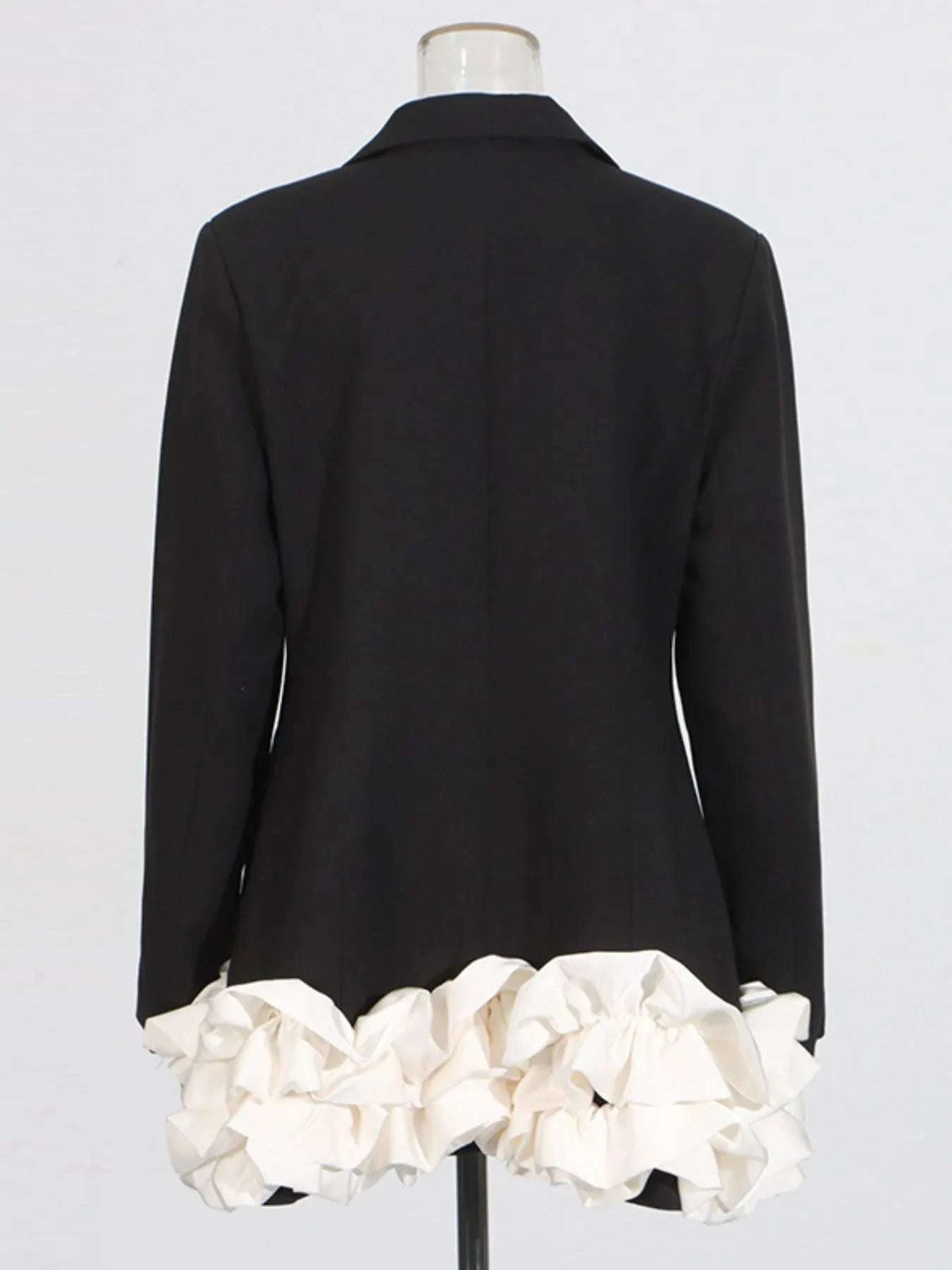 Ruffle Hem Double-Breasted Blazer Dress WESTCLOSET