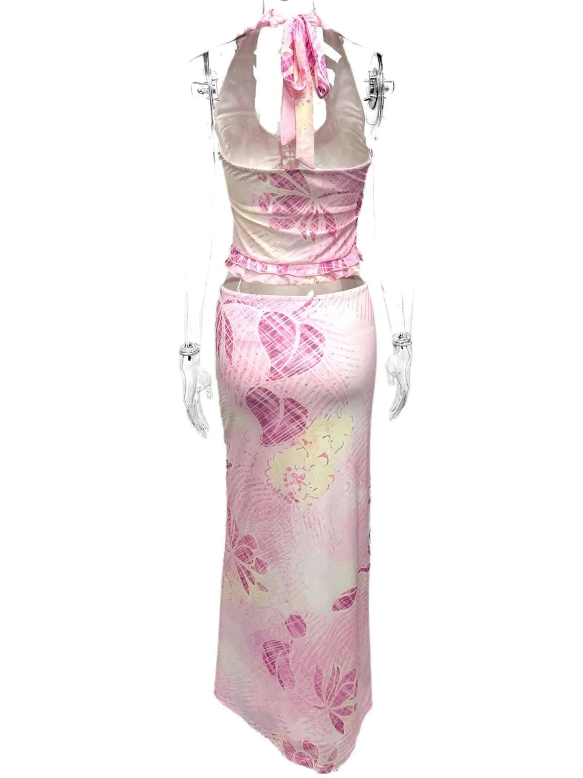 Printed Halter Neck Cami and Maxi Skirt Set WESTCLOSET