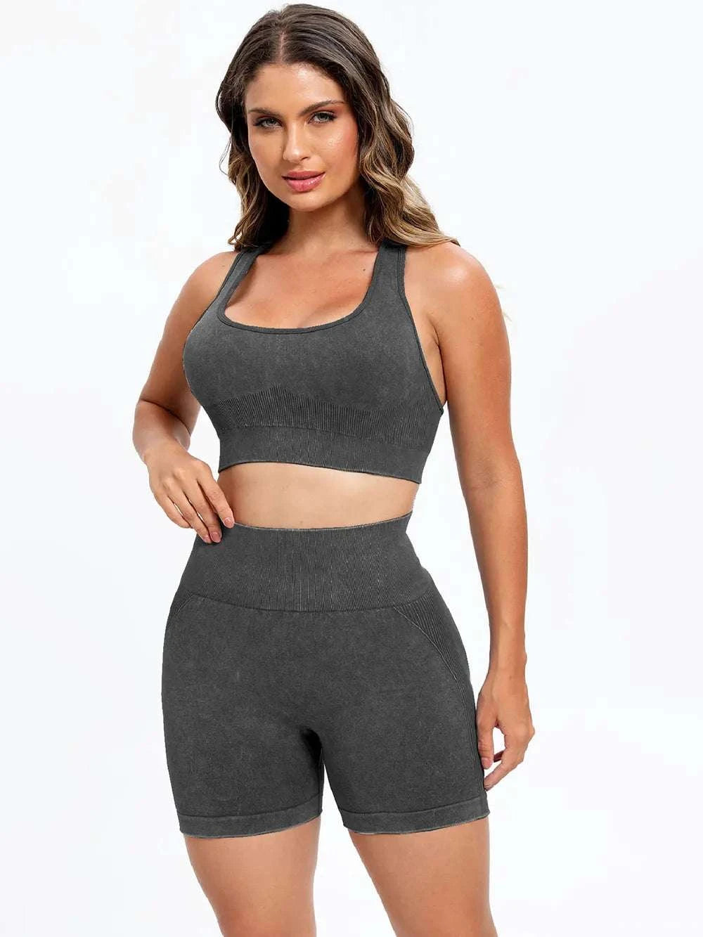 Scoop Neck Wide Strap Top and Shorts Active Set WESTCLOSET