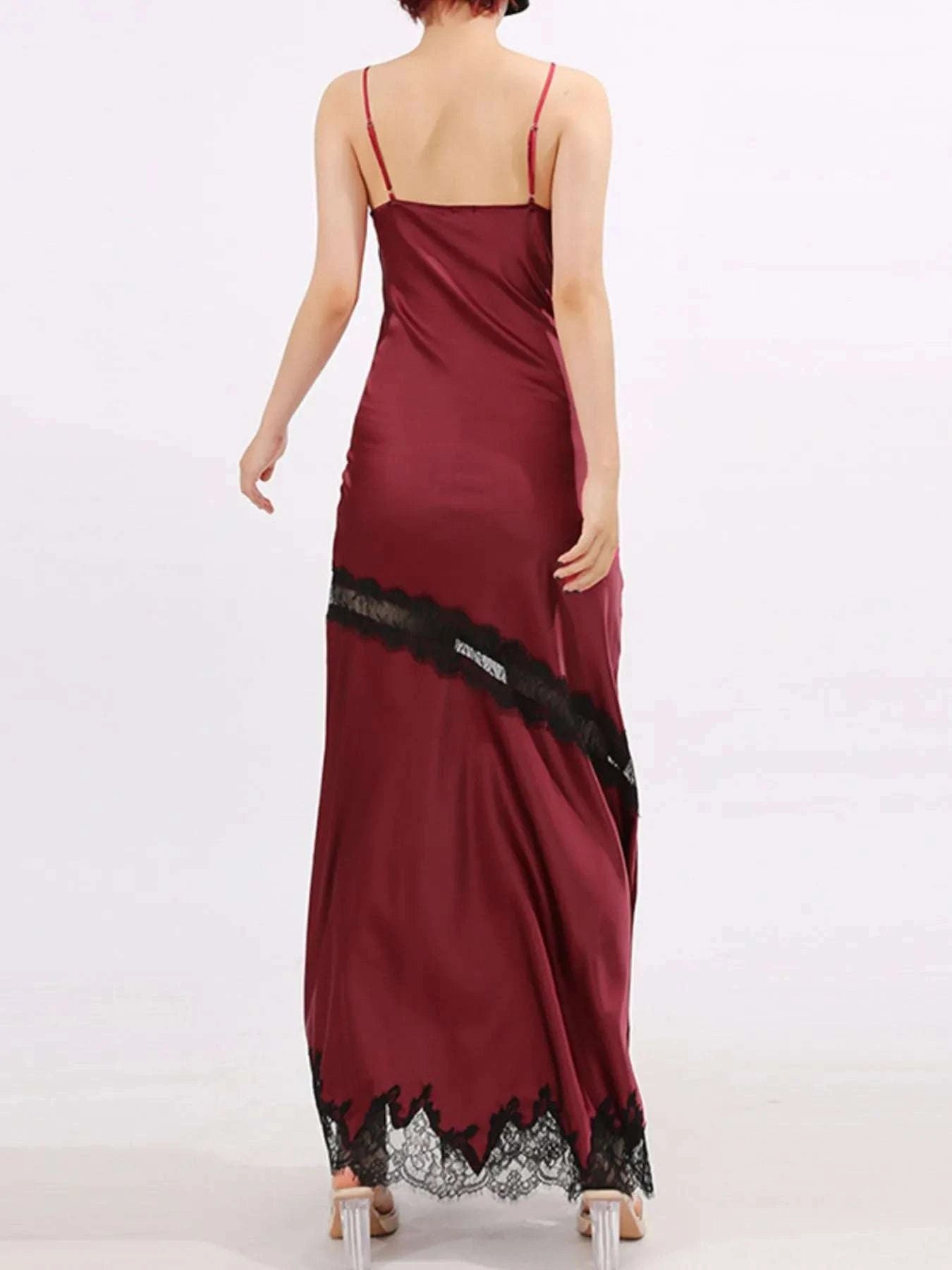 Slit Lace Detail Maxi Cami Dress WESTCLOSET