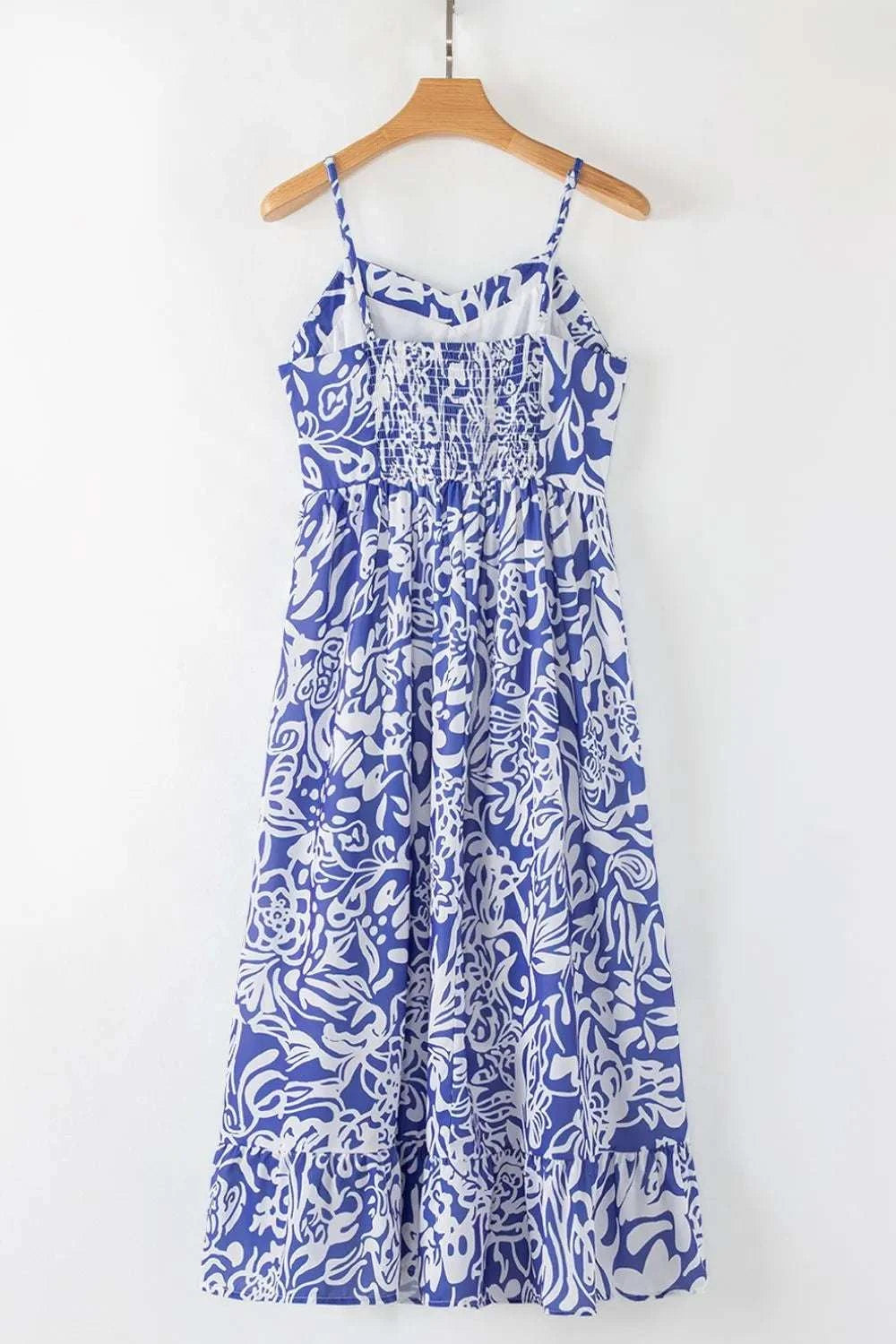 Floral Print Spaghetti Strap High Waist Dress WESTCLOSET