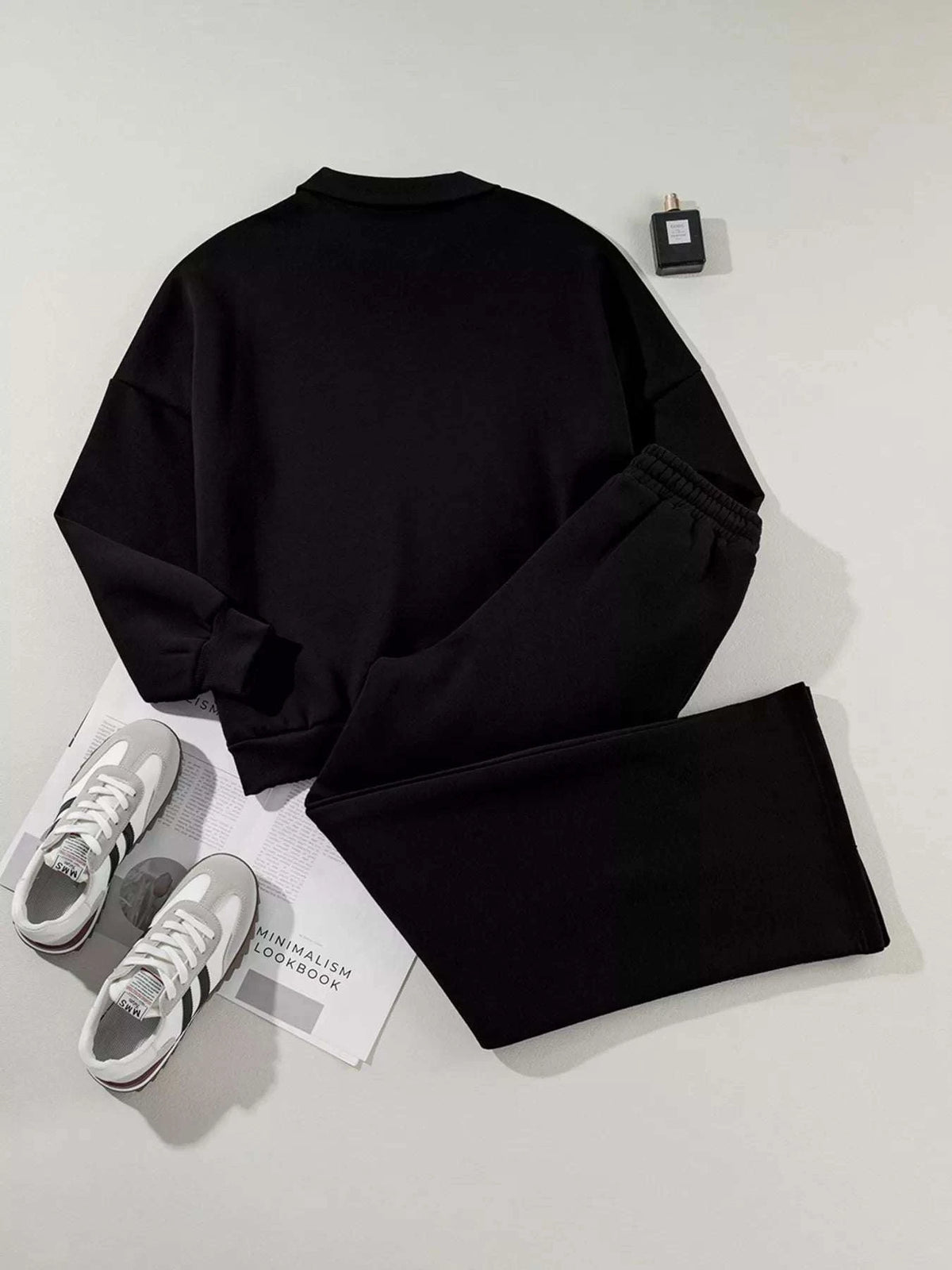 Drop Shoulder Zip Up Jacket and Drawstring Pants Active 2pcs Set WESTCLOSET