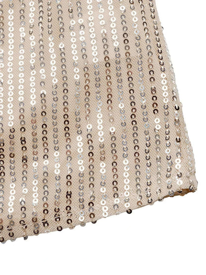 Sequin Cutout Back Long Sleeve Blouse WESTCLOSET