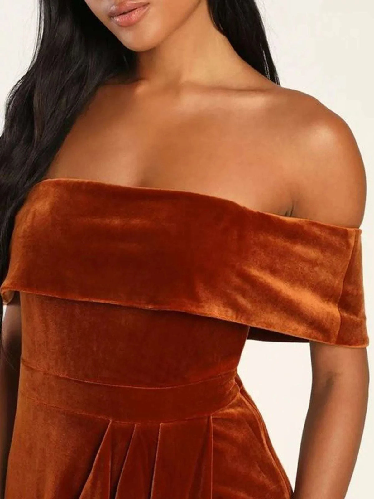 Off-Shoulder Wrap Dress with Side Slit WESTCLOSET
