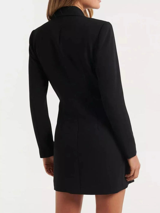 Double-Breasted Long Sleeve Blazer Dress WESTCLOSET