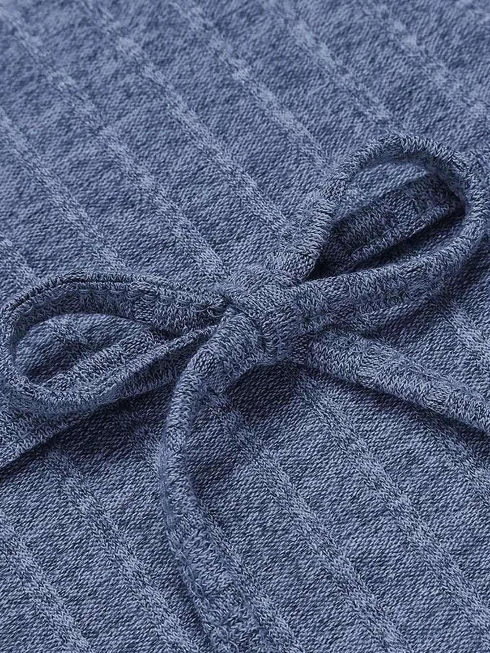 Tied Solid Lounge Nightgown with Pockets WESTCLOSET