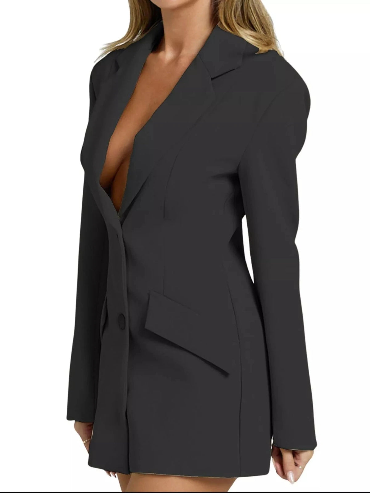 Lapel Collar Fitted Blazer Dress WESTCLOSET