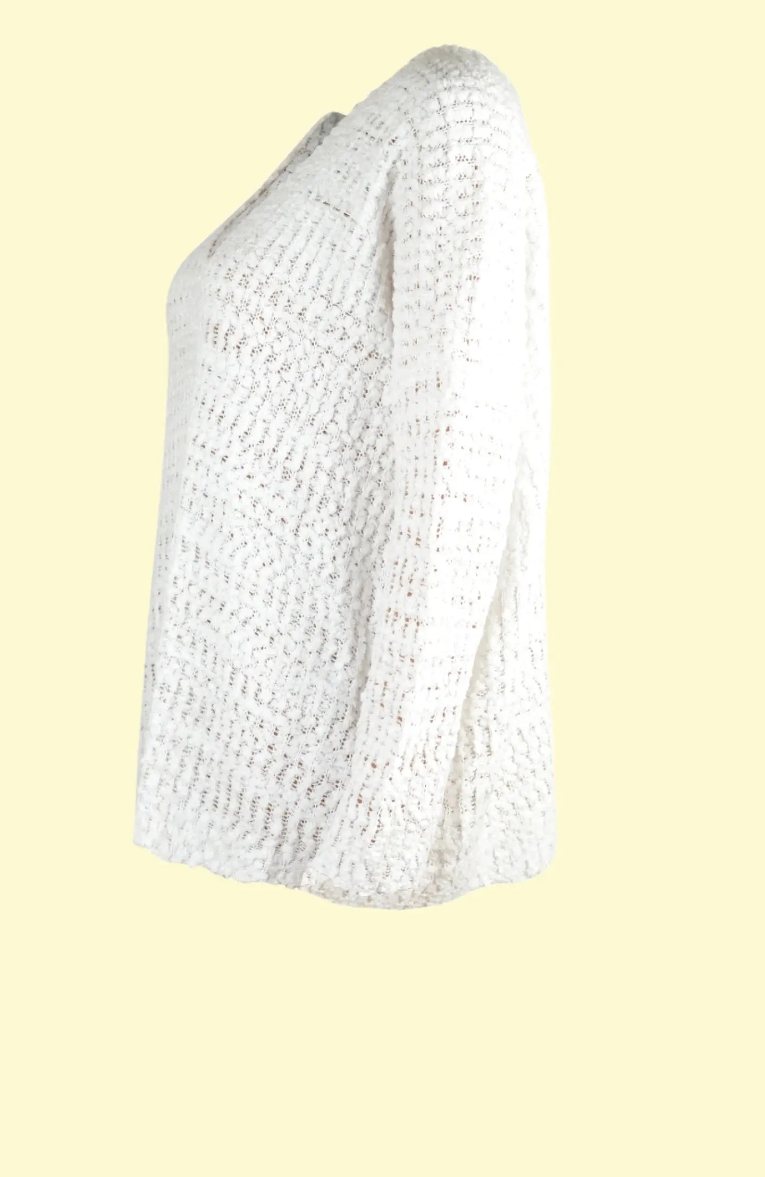 one shoulder long sleeve sweater white