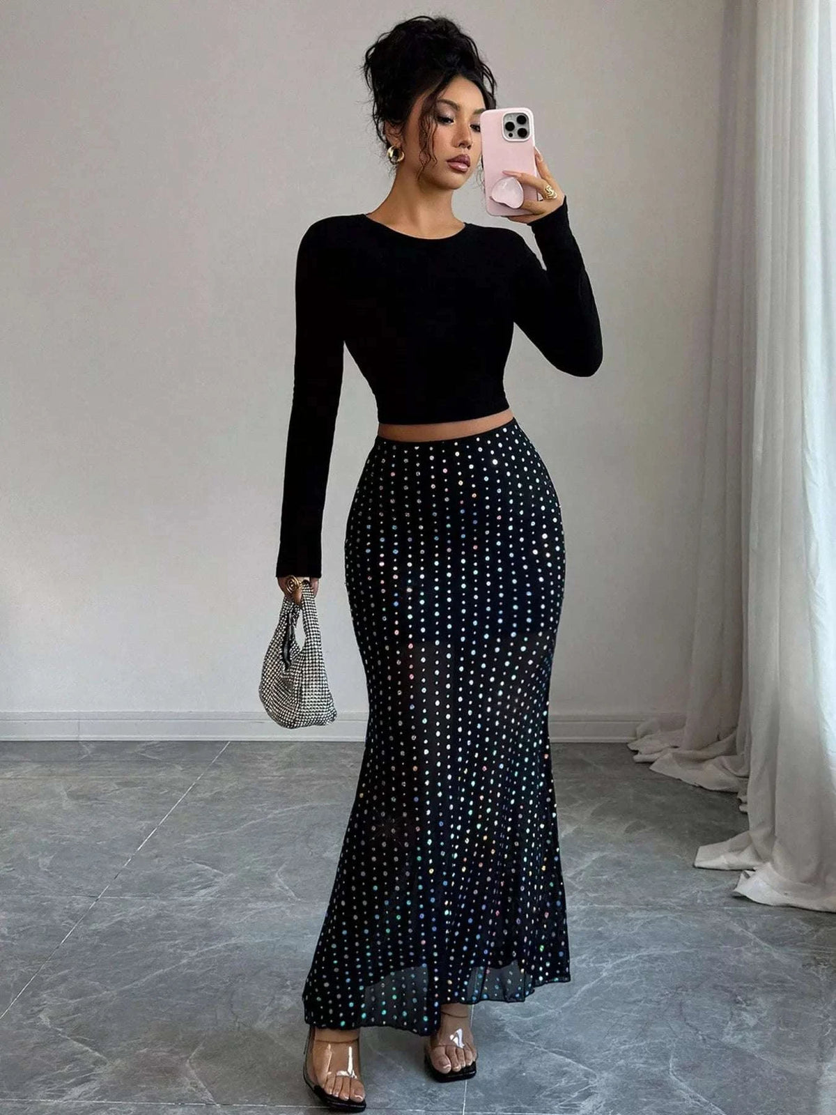 Polka Dot Maxi Skirt WESTCLOSET