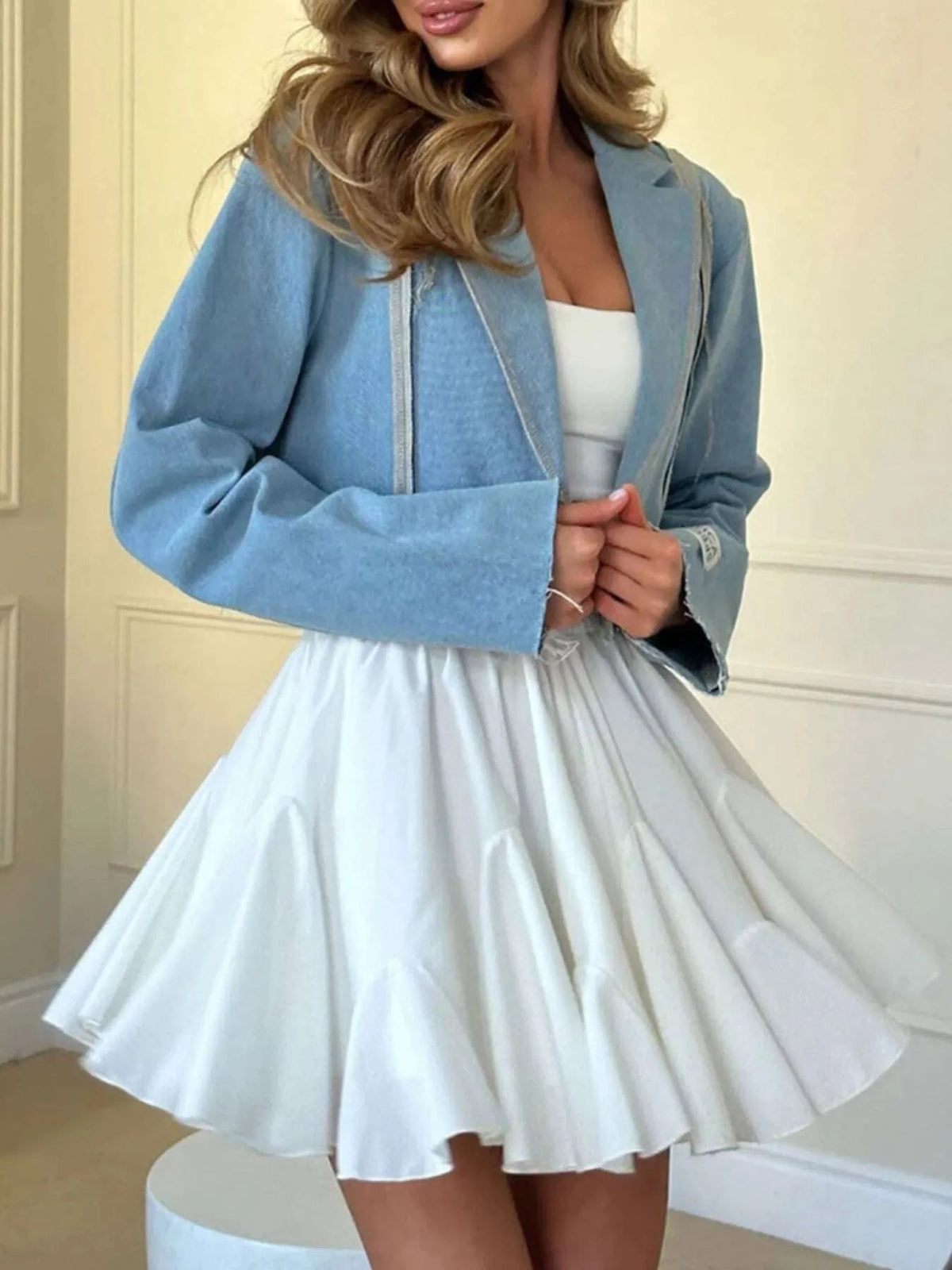 Elastic Waist Ruffled Hem Skirt WESTCLOSET