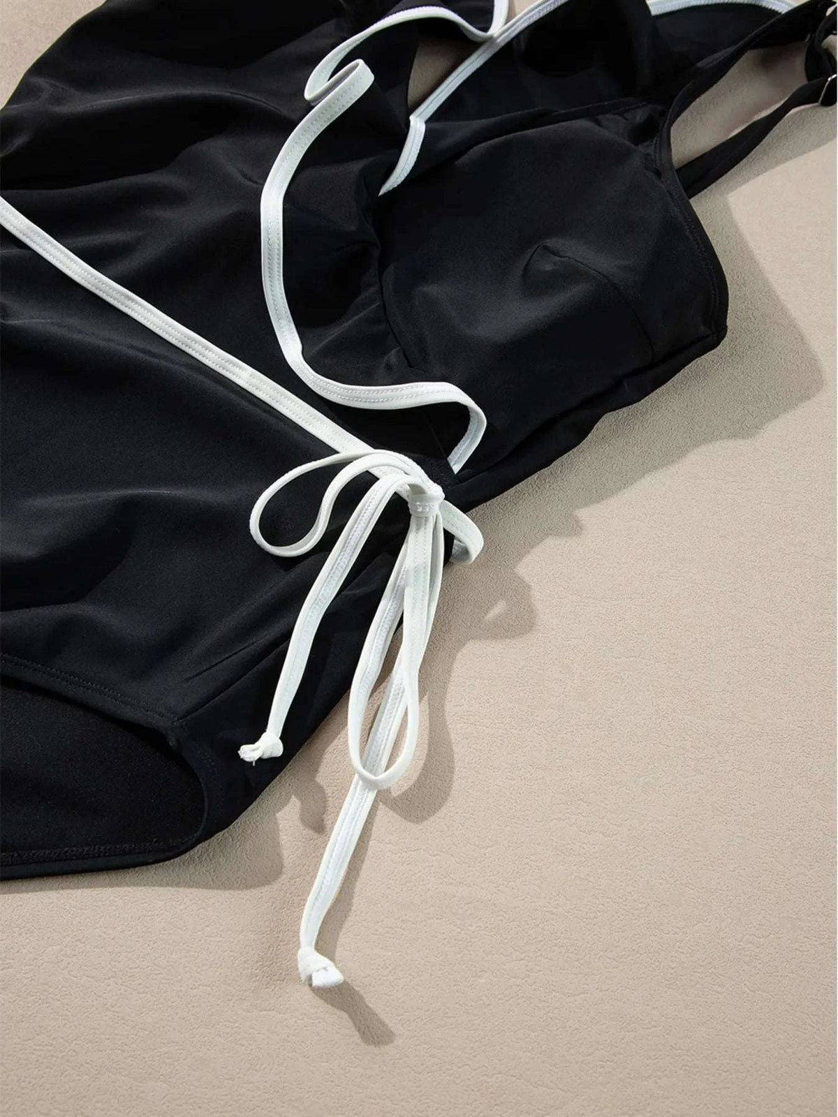 Ruffle Trim V-Neck One-Piece Swimsuit WESTCLOSET