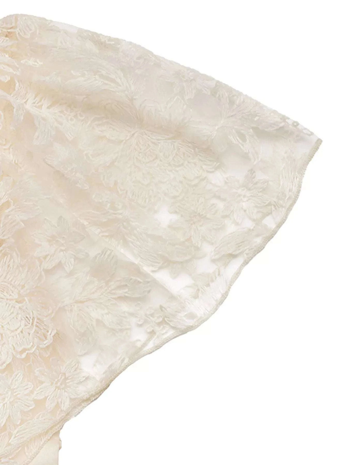 Lace Trim Belted Wide Leg Jumpsuit WESTCLOSET