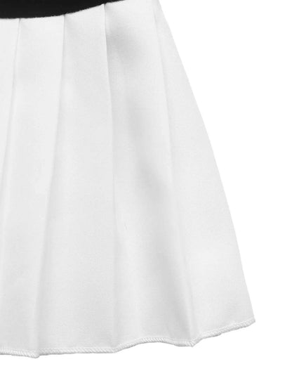 Pleated Hem Sweetheart Neckline Long Sleeve Mini Dress WESTCLOSET