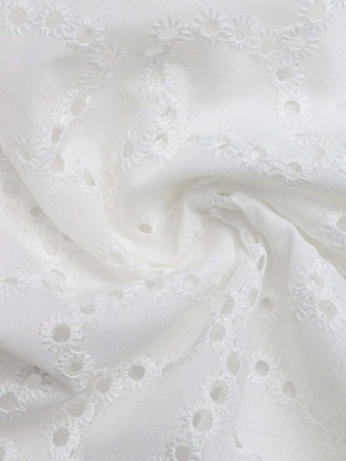 Eyelet Cutout Off-Shoulder Blouse WESTCLOSET