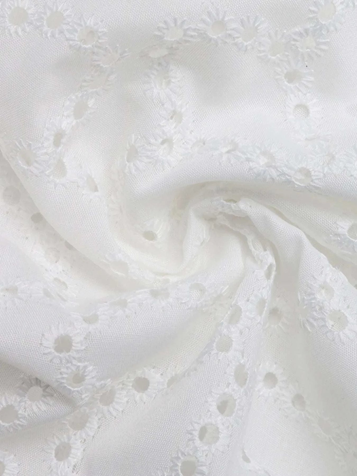 Eyelet Cutout Off-Shoulder Blouse WESTCLOSET