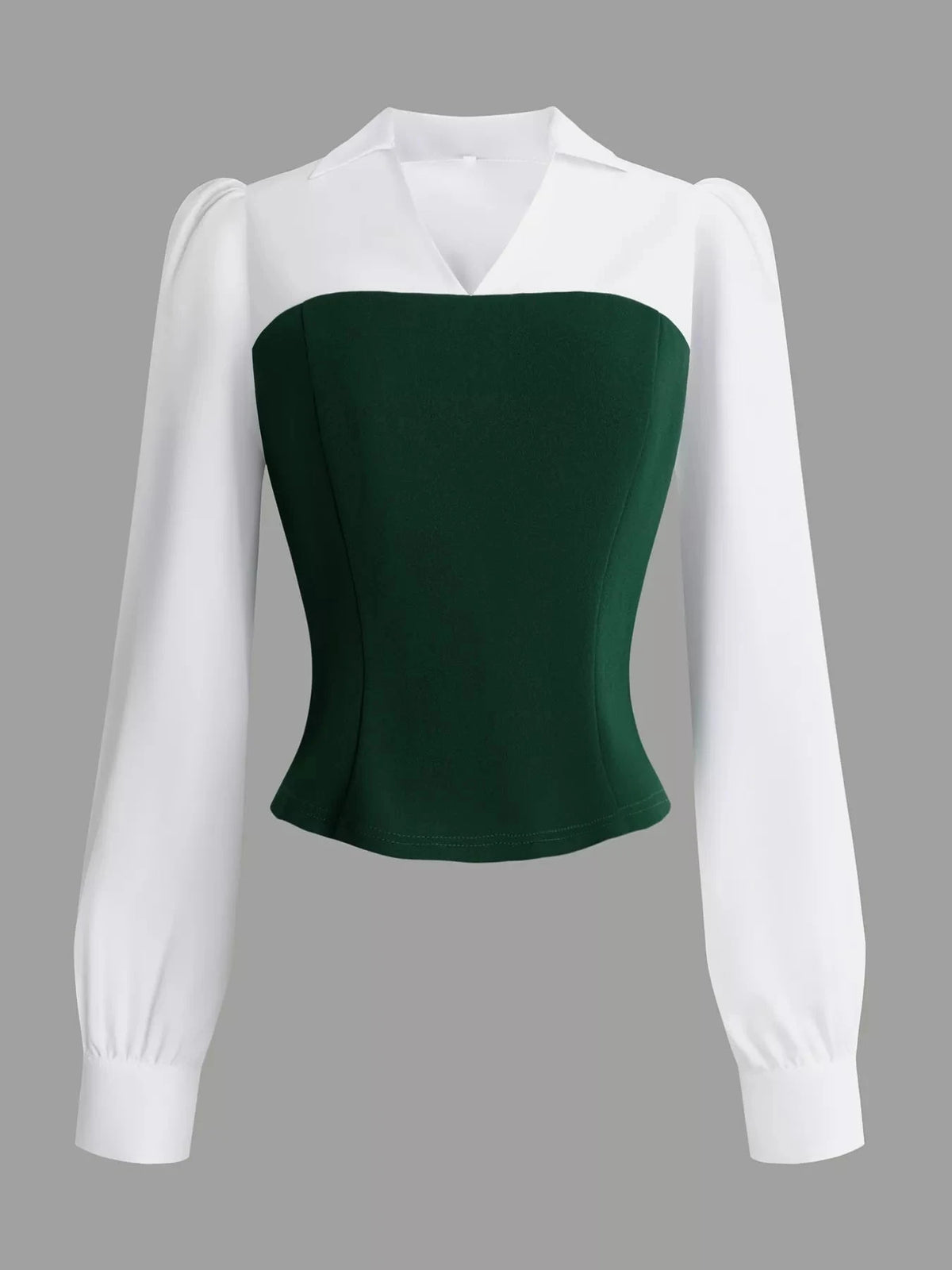 Two Tone Long Sleeve Top and Pleated Skirt Set WESTCLOSET